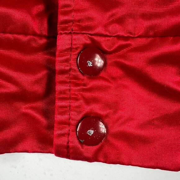 VTG 90s NBA Chicago Bulls Satin Jacket Adult Extra Large Red Snap Button Bomber - Picture 2 of 16